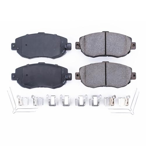 Image of PowerStop Front Brake Pads for Lexus GS300 1993-05 |GS400 1998-00 |GS430 2001-05 |IS300 2001-05 |SC430 2002-10 |Supra 1993-98 - Z17 Ceramic Brake Pads with Installation Hardware, 17-619