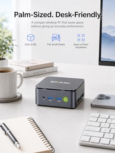 Image of GMKtec Mini PC Computer, G10 Ryzen 5 3500U (Beats N150 /4300U /3200U), 16GB RAM 256GB SSD 2.5GbE NIC LAN Desktop Office Home Business Study HTPC, Triple 4K Display, WiFi, BT, USB-C, DP, Type-C PD, HDMI