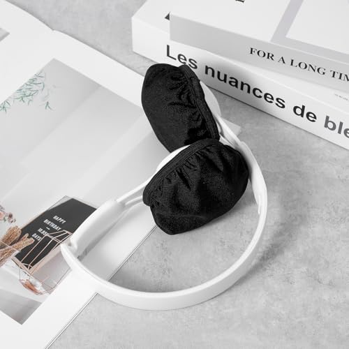 3 Pares de Cubiertas para Auriculares, Cubierta de Malla para Sudor, Almohadillas Lavables y Estirables para Gimnasio, Biblioteca, Estudio, Juegos, Aviación y Carreras miniatura 4
