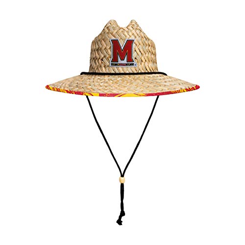 Image of FOCO Men's NCAA College Team Logo Floral Straw Sun Hat