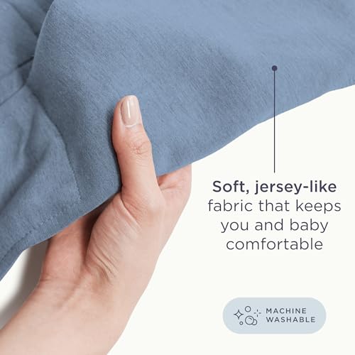 Ergobaby Embrace Baby Carrier Newborn to Toddler - Lightweight Ergonomic Baby Carriers - Cozy Essentials (7-25 Pounds), Ponte Knit, Oxford Blue