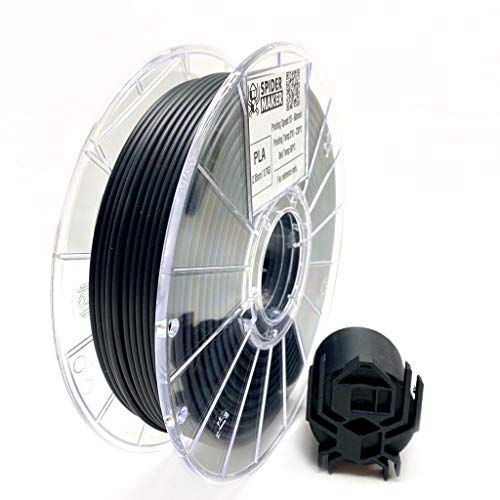 SpiderMaker 3D Premium Matte PLA Filament (PLA+) - Matte Finish with Incredible Vibrant Colors - 2.85 mm PLA, 700g (Coal Black 2.85mm)