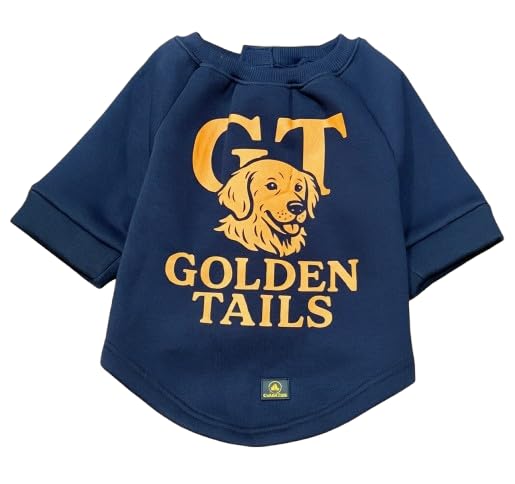 Golden Tails Pet Sweatshirt, Winter Fleece Sweater for Dogs and Cats, XXL, 22 Inch, Blue