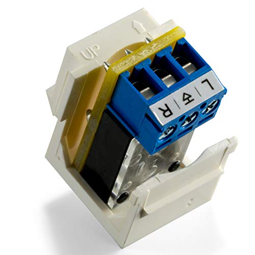 Ntw 3.5 Mm Screw Terminal Snap-In Keystone Jack Insertwhite Nky-35Se/Screw #TOP1