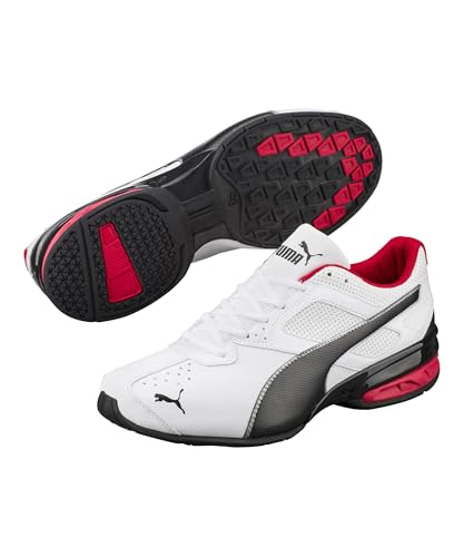 PUMA Men Tazon 6 FM Road Running Shoes, Puma White-Puma Black-Puma Silver, 42 EU - Immagine 5