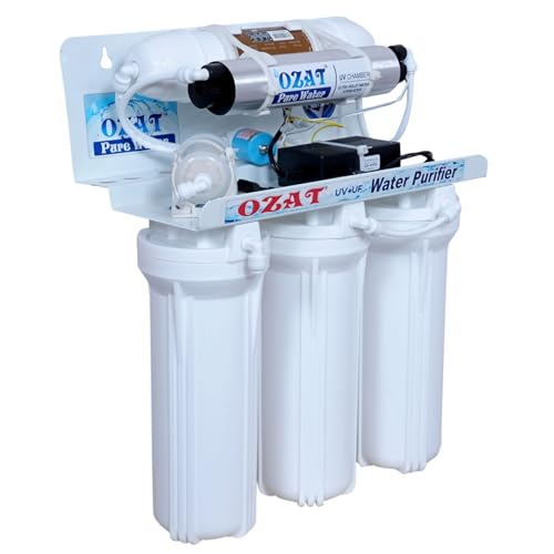 Image of 6-Stage UV UF Water Purifier | Wall-Mounted | 25 LPH Flow Rate | Advanced Filtration for Safe Drinking Water, White