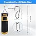 Nogeqi Swing Chain Stainless Steel Chain Link Gate with Carabiners for Chains Link Fence Gate Boxing Punching Bag Porch Swing Hammock Chair Hanging Indoor Outdoor Yoga 27.36In