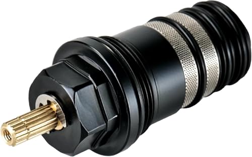 94282000 Temperatur Regeleinheit, kompatibel mit Hansgrohe Ecostat-Duschen und thermostatischen 2- und 3-Loch-Wannenfüllern, 3/4 Zoll mit Messingschaft und fortschrittlicher galvanisierter Lackierung