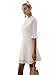 Simplee Women's Half Sleeve Elegant Hollow Out Party Lace A Line Mini Dress Gown, White, 10, X-Large