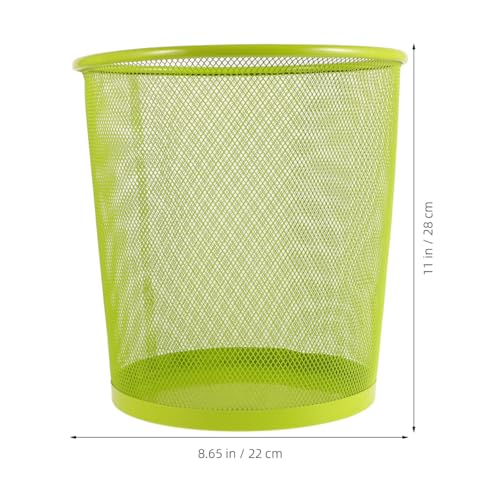 Image of Ciieeo Mesh Trash can 11 Inch Metal Wire Wastebasket Lightweight Open Top Small Bathroom Office Bedroom Waste Bin Home Organization