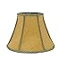 Upgradelights Aged European Parchment with Braided Black and Gold Trim 8 Inch Clip On Lampshade 4x8x6