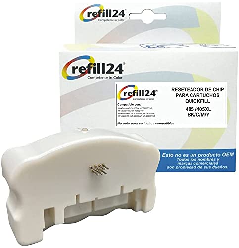 refill24 Réinitialisateur de Puce Compatible pour Cartouches T34 (XL), T35 (XL), 202 (XL), 378 (XL), 405 (XL), 502 (XL), 603 (XL Cover