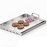 EUTRKei 23" x 16" Heavy-Duty Stainless Steel Griddle for Gas...