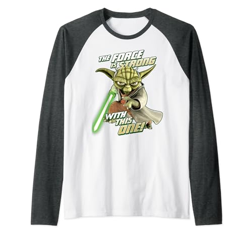 T-shirt Star Wars The Clone Wars Yoda manches raglan trois-quarts
