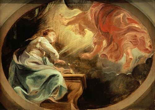 Tableau Rubens l'Annonciation à Marie impression sur toile 60x90cm