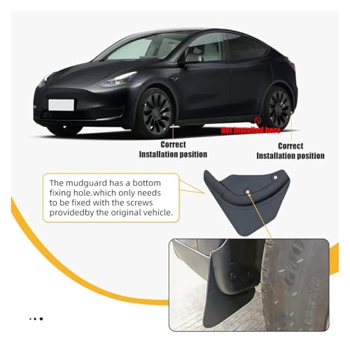 Garde-boue pour Tesla Modèle Y idéal pour les trajets sous la neige