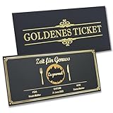 TMT Personalisiertes Goldenes Ticket – Essen gehen Gutschein Rubbelkarte | Gutscheinkarte mit Umschlag – Ready to gift | Restaurant-Gutschein, Dinner, Brunch, Frühstück, Zeit schenken
