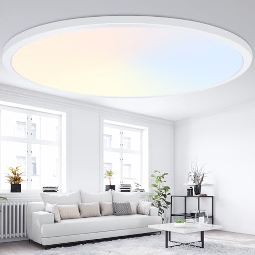 Image of Brightever 19 Inch Dimmable Large Flush Mount Ceiling Light Fixture, 4200LM
