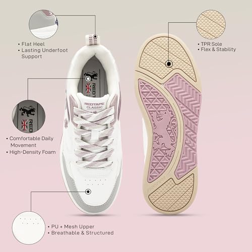Image of Red Tape Women's Lifestyle Sneakers | Effortless Style Meets Comfort