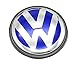 Wheel Center Hub Caps 65mm Wheel Hub Cover Replacements Logo Badges Emblems For VW P/N:3B7 601 171, Blue,4pcs