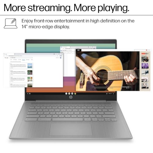 Image of HP Chromebook 14 Laptop for Everyday Schoolwork, Intel Celeron Processor