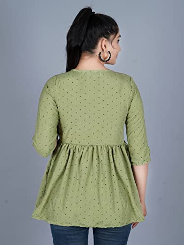 Image of Women's Rayon Anarkali Regular Fit Top