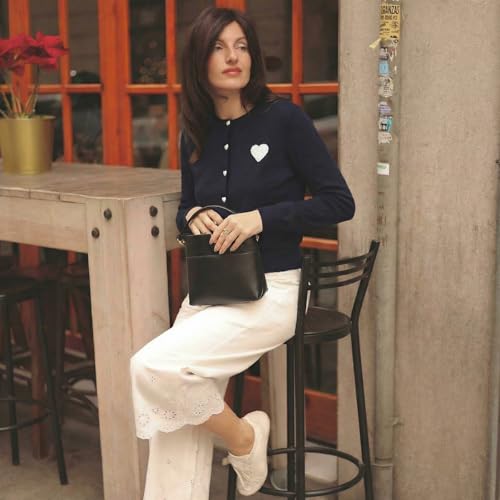 Image of GOELIA Women Wool Blend Lightweight Cardigan Sweaters 2026 Spring Business Casual Solid Long Sleeve Knitted Cardigan Top