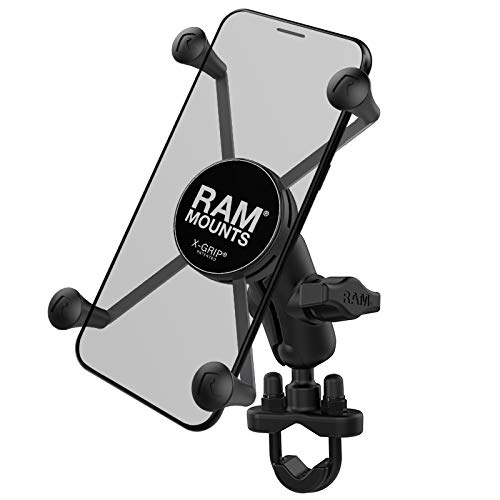 RAM Mounts RAM-B-149Z-A-UN10U X-Grip Large Phone Mount with Handlebar U-Bolt Base with Short Arm for Motorcycle, ATV/UTV, Bike