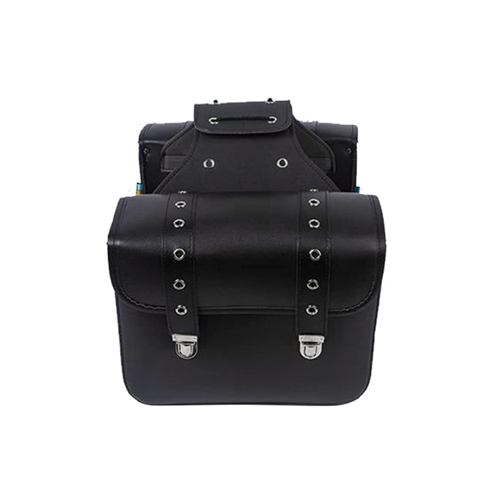 Sacoche de Selle de Moto Grand Volume en Cuir Noir imperméable et crème Solaire, Sac de Cavalier de croiseur modifié, Sac Universel