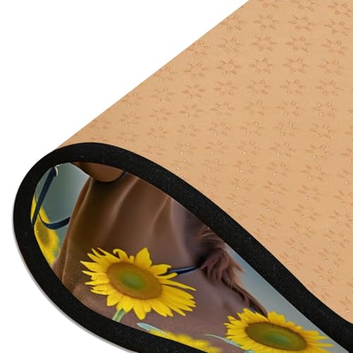 Tapete Pasillo Cocina Floral Antideslizante 72X24in miniatura 2