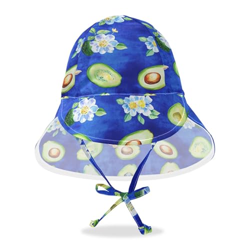 Funny Avocado Fruit Royal Blue Toddler Boy Girl Sun Hat Baby Boys Hats Baby Girls' UPF 50 Neck Flap Travel Essentials