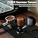 PUSEE 53.3mm Espresso Tamper, Calibrated Tamper with 30lbs Double Spring Loaded Tamper Walnut Wood Coffee Tamper for Barista Home,Stainless Steel Base Tamper Espresso Tool Fits 54mm Portafilters