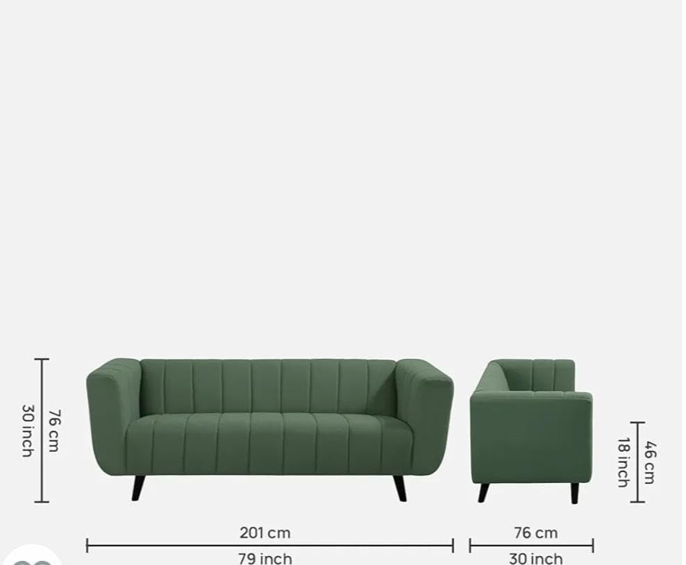 Image of Stellar Hand Striped Five (3+2) Seater Elegant Wooden Base Sofa in Wide Extravagant Fabric, Gives Luxurious Look for Home /Living Room /Office /Guest Room /Hotels