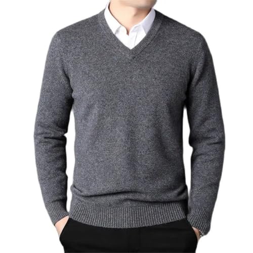 Classic V-Neck Pullover Men Sweater Work Regular All-Match Jumper Male Knitted Sweaters2