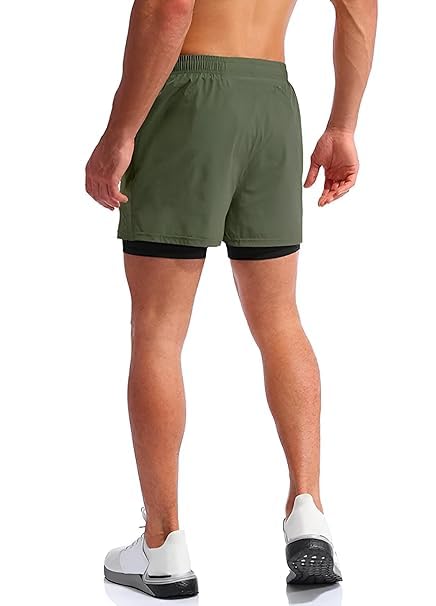 Image of boffi ... N S Poly 2 in 1 Active Dual Shorts with Inner Tights Layer | Men's Double Layer Short for Running, Gym & Sports