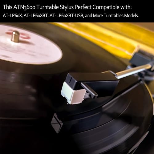 Image of ATN3600L ATN3600LC Conical Replacement Stylus Needle, Compatibility for Audio-Technica AT-LP60 series, AT-LP60X, AT-LP60XBT,Sound Burger, AT-SB727, AT-SB2022 Turntable Record Player