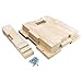 Ultra Fitness Gear Wooden Plyo Box, 31 Plyometric Jump Training Squat, Step Up, Jumps & More Workout Size S, M, L, XL, Home Gym Exercise Equipment (Natural Wood, Medium 20/18/16)