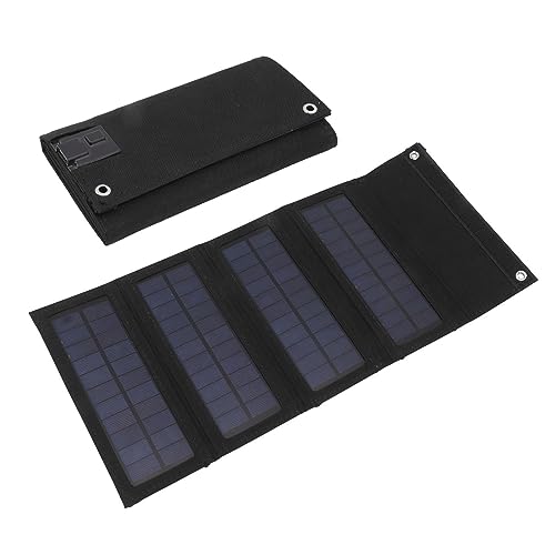 40w Foldable Solar Panel Charger, 4 Fold Charging Bag for Emergency Charging Outdoor Camping Hiking Phone Charger (Black)