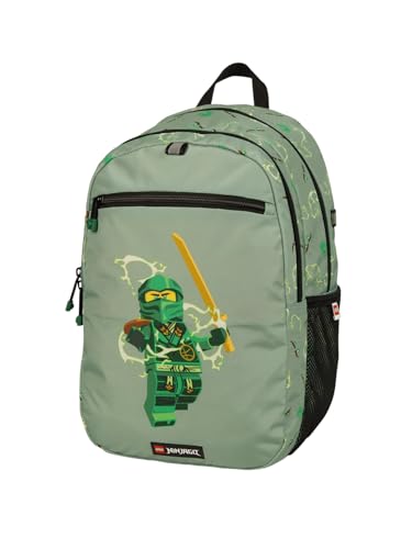 LEGO NINJAGO Wanderrucksack Kinder Spinjitzu Master Kinderrucksack Jungen für Schule & Freizeit 18 L Sportrucksack Kinder mit 2 Fächern verstellbaren Gurten & Reflektoren