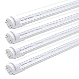 KALINA 2FT LED Tube Lights, 24" 8W(25W Fluorescent Bulb Replacement) LED Tube Light Fixture, Two Pin