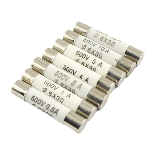 Caja de fusibles de cerámica RO58 6x30mm 25A 500V de acción rápida para protección eléctrica