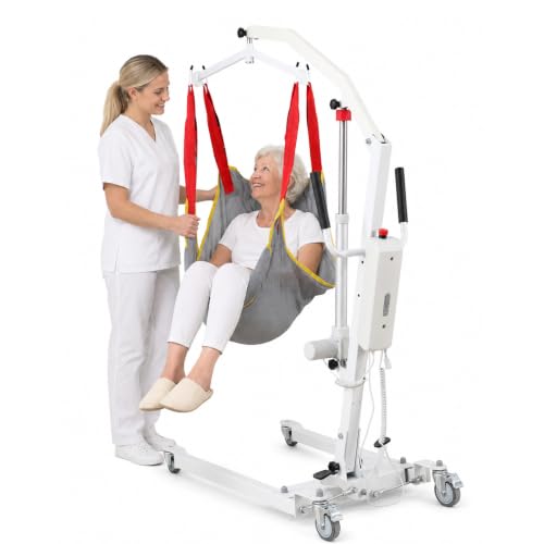 500 lb Foldable Transfer Lift with Two Commode Sling