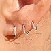 Hoop Earrings Cartilage Nose Septum Ear Helix Tragus Piercing Jewelry for Women Hypoallergenic Thin Tiny (8mm | THICK - 18 gauge, Sterling Silver 925 | Twisted Wire)