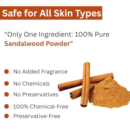 Image of SKS Sandalwood Face Pack Powder | Lightens Suntan, Dark Spots & Pigmentation | Prevents Acne Breakouts | Enriched with Chandan Powder for Glowing Skin & Tan Removal - 100g
