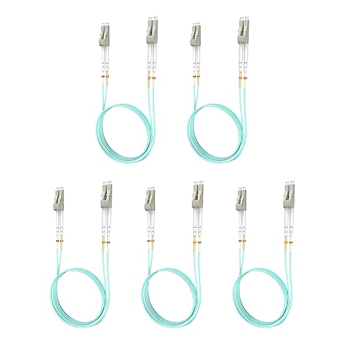 Yonwide Om3 Fiber Lc to Lc 2m (6.56�t�B�[�g) - 5�p�b�N �I�v�V����:0.2m-200m Lc-Lc �}���`���[�h�t�@�C�o�[�p�b�`�P�[�u�� 2���[�g�� 10GB �}���`���[�h���t�@�C�o�[�P�[�u�� OM3�f���v���b�N�X 