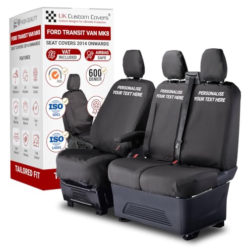 Personalised Seat Covers to fit the Ford Transit Van MK8 MK9 2014 Onwards