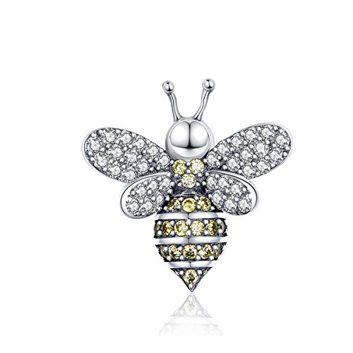 Koningin Bee Bedel 925 Sterling Zilver Invoegen Bee Bead Bedels Compatibel met Pandora Armband Kettingen