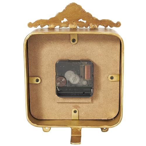 Reloj de metal de estilo antiguo dorado para decorar mesas de salón 8