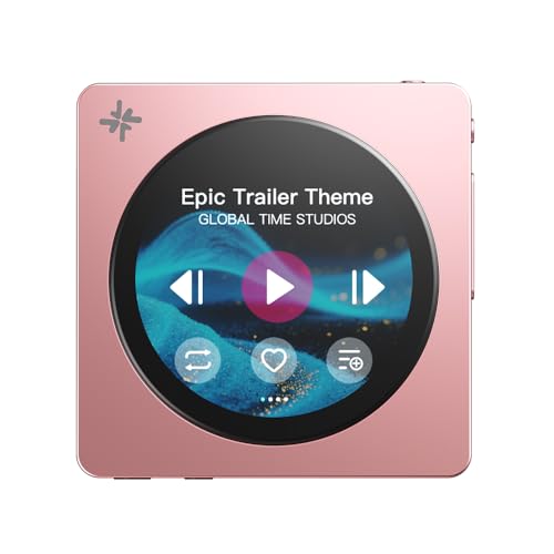 FIIO DISC Portable HiFi Music Player, Dual DAC Digital Audio Player with 3.5mm & 4.4mm Outputs, Bluetooth 5.4 LDAC,Touchscreen (Pink)