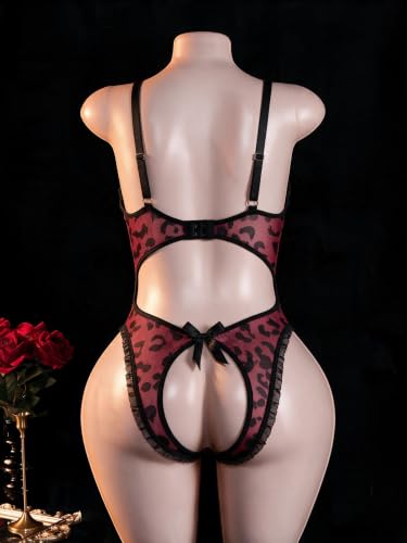 Image of Avidlove Women One Piece Lingerie Sexy Lace Babydoll Mini Bodysuit